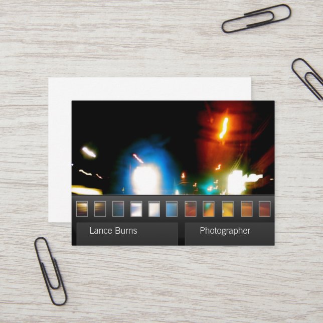 Cartão De Visita Fotografia do filme (Frente/Verso In Situ)