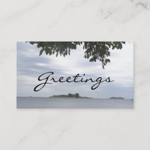 Cartão De Visita Fotografia do Mar Mediterrâneo no feriado