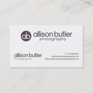 Cartão De Visita Fotografia do mordomo de Allison