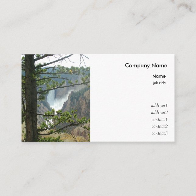 Cartão De Visita Fotografia do Parque Nacional Yellowstone (Frente)