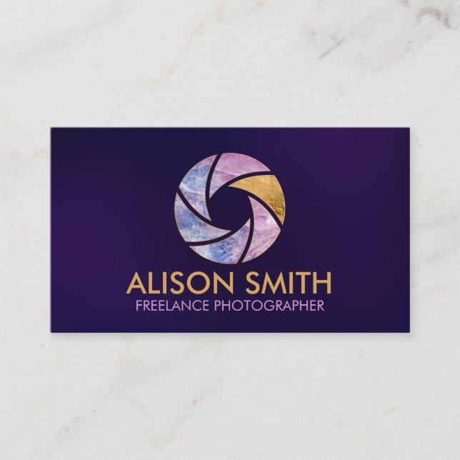 Cartão De Visita Fotografia do Shutter Camera Shutter do Luxo Busin (Frente)