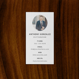 Cartão De Visita Fotografia: Foto Mínima Simples Moderna