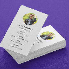 Cartão De Visita Fotografia: Foto Mínima Simples Moderna