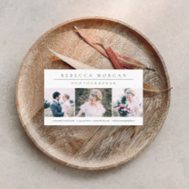 Cartão De Visita Fotografia mínima clássica