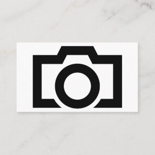 Cartão De Visita Fotografia mínima em preto e branco