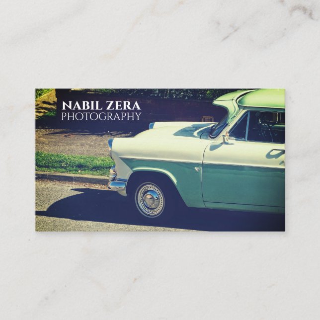 Cartão De Visita fotografia minimalista texto elegante simples (Frente)