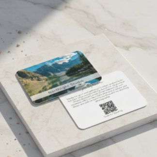 Cartão De Visita Fotografia Moderna Código QR Câmera Fotógrafo