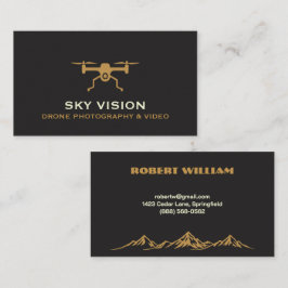 Cartão De Visita Fotografia Moderna com Drone | Personalizada Aérea