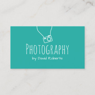 Cartão De Visita Fotografia moderna da câmera simples do fotógraf