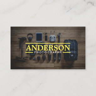 Cartão De Visita Fotografia moderna de equipamento