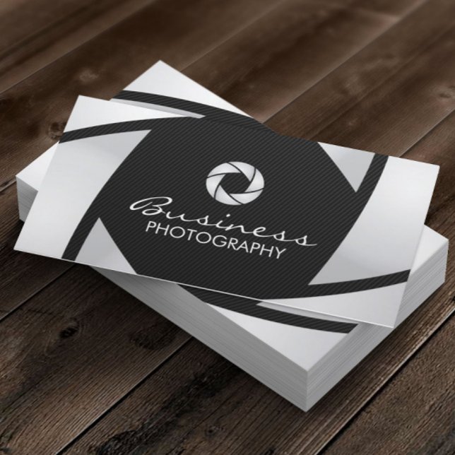 Cartão De Visita Fotografia moderna do despejo de câmera fotográfic (Criador carregado)