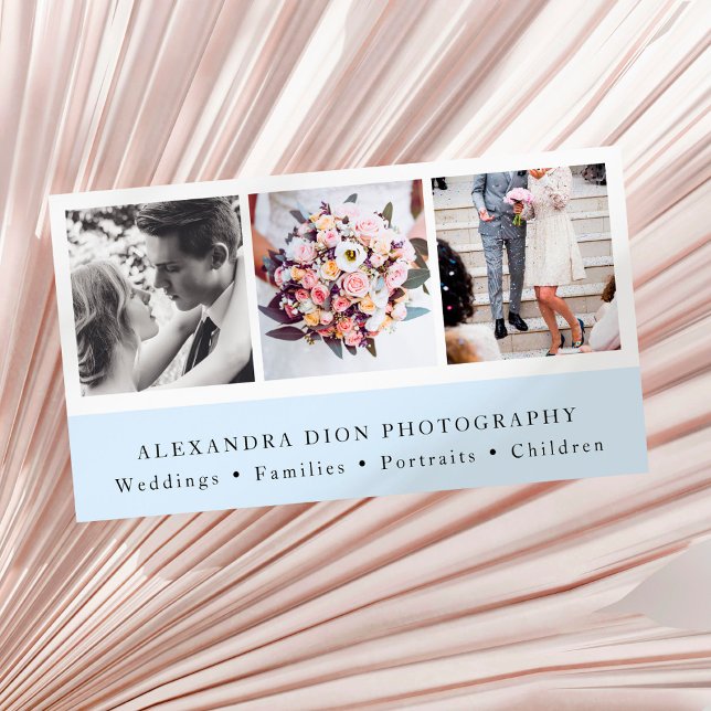 Cartão De Visita Fotografia moderna elegante da colagem de fotos (Criador carregado)