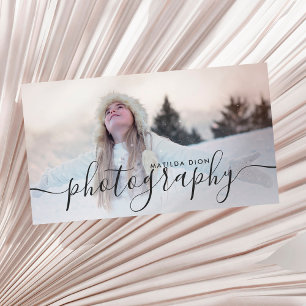 Cartão De Visita Fotografia moderna, elegante e simples