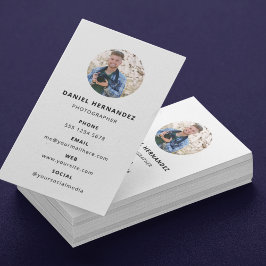 Cartão De Visita Fotografia Moderna Mínima Simples Empresa de Fotos