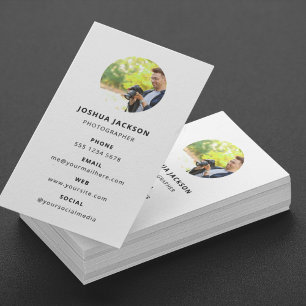 Cartão De Visita Fotografia Moderna Minimalista Simples Foto
