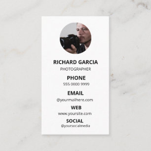 Cartão De Visita Fotografia Moderna Minimalista Simples Negócios de