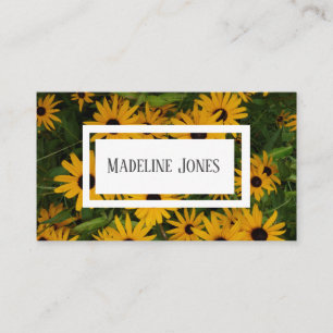Cartão De Visita Fotografia natural de flores amarelas bonito