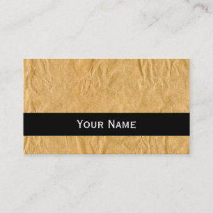 Cartão De Visita Fotografia - Papel de enrolar rugado + suas ideias