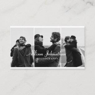 Cartão De Visita fotografia personalizada de 3 fotografias