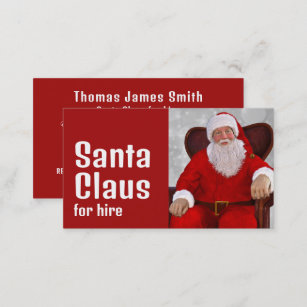 Cartão De Visita Fotografia Personalizada, Entretenedor Santa Claus