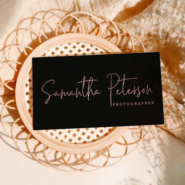 Cartão De Visita Fotografia pré-feita com logotipo, tipografia míni (Criador carregado)