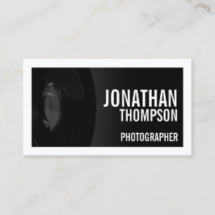 Cartão De Visita Fotografia preto e branco profissional