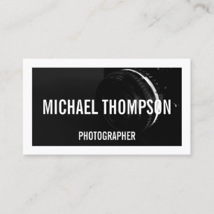 Cartão De Visita Fotografia preto e branco profissional