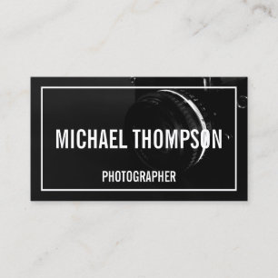 Cartão De Visita Fotografia preto e branco profissional