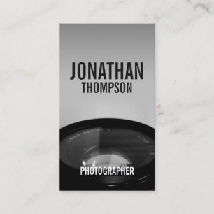 Cartão De Visita Fotografia preto e branco profissional