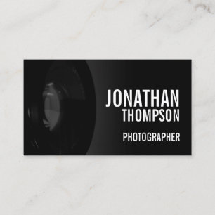 Cartão De Visita Fotografia preto e branco profissional