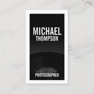 Cartão De Visita Fotografia profissional em preto e branco