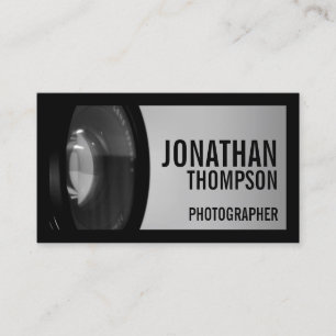 Cartão De Visita Fotografia Profissional em Preto e Branco