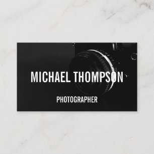 Cartão De Visita Fotografia profissional em preto e branco