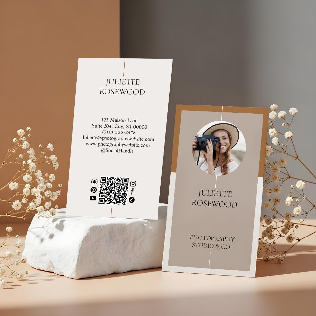 Cartão De Visita Fotografia Profissional Minimal Moderna (Modern Minimal Photo Photography Professional Business Card)