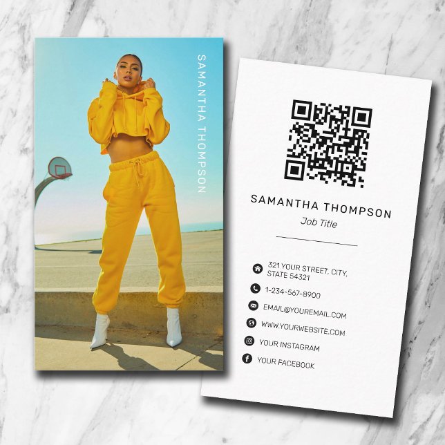 Cartão De Visita Fotografia profissional minimalista moderna (Criador carregado)