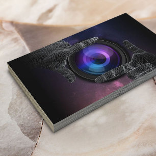 Cartão De Visita Fotografia quadro mão da câmera do fotógrafo
