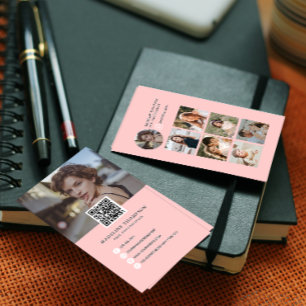 Cartão De Visita Fotografia Rosa Flamingo Moderna Fotógrafo