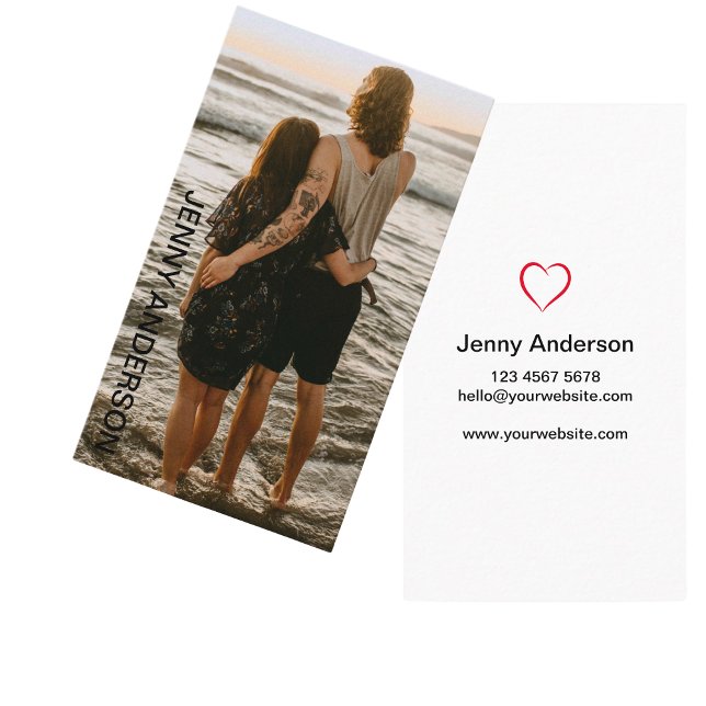 Cartão De Visita Fotografia simples do Cheio para fotografia minima (Criador carregado)