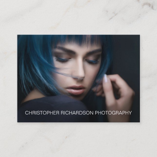 Cartão De Visita Fotografia simples e elegante (Frente)