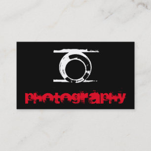 Cartão De Visita Fotografia Vermelha Negra Simples, Gasto