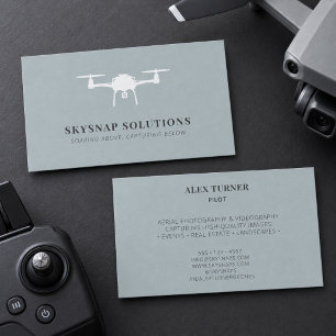 Cartão De Visita Fotografia Videografia com Drone Aéreo Moderna