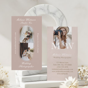 Cartão De Visita Fotografias de Arco de Monograma Elegante para Cas