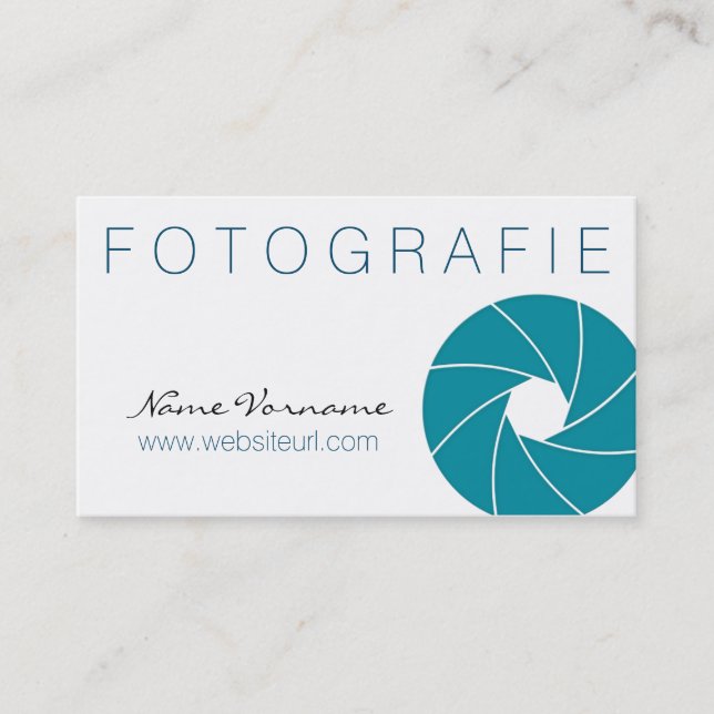 Cartão De Visita fotografie (Frente)