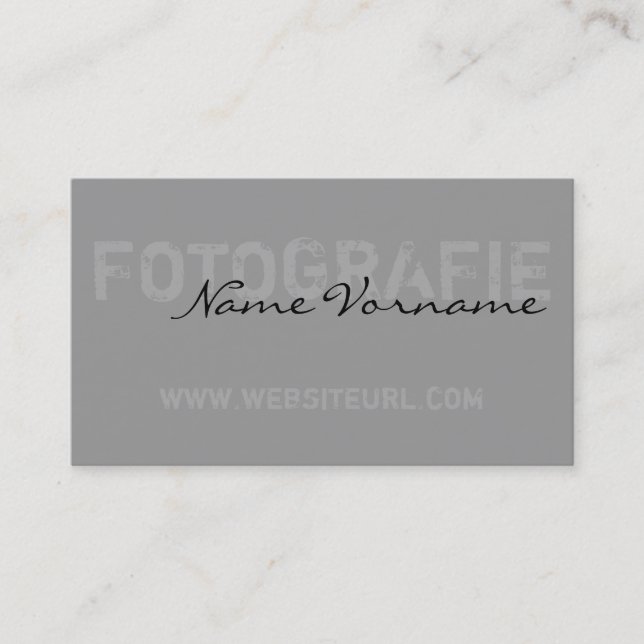 Cartão De Visita fotografie (Frente)