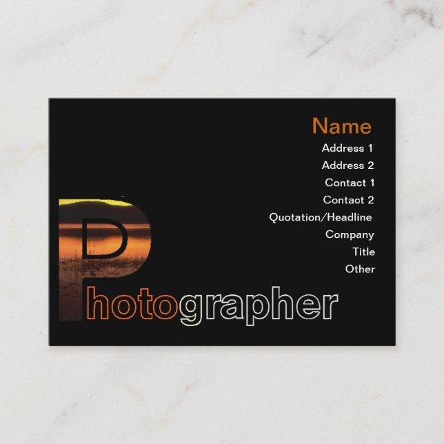 Cartão de visita fotógrafo (Frente)