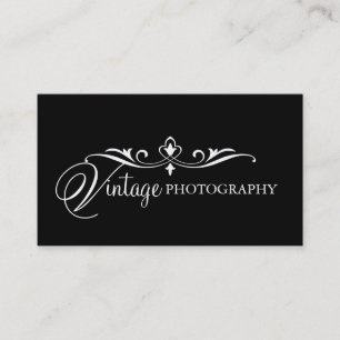 Cartão De Visita Fotógrafo Antigo Negócios de Fotografia Câmera