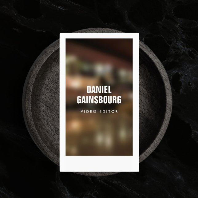 Cartão De Visita Fotógrafo Com Moldura Artífica, Videógrafo (Criador carregado)