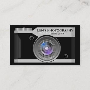 Cartão De Visita Fotógrafo de câmara editável