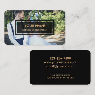 Cartão De Visita Fotógrafo de Casamento (Sobreposição de Fotos E