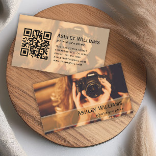 Cartão De Visita Fotógrafo de Foto e Código QR